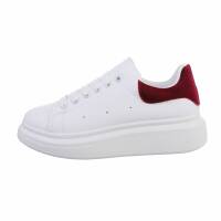 Damen Low-Sneakers - maroon