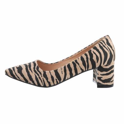 Damen Klassische Pumps - zebra Gr. 37