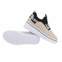 Damen Low-Sneakers - beige