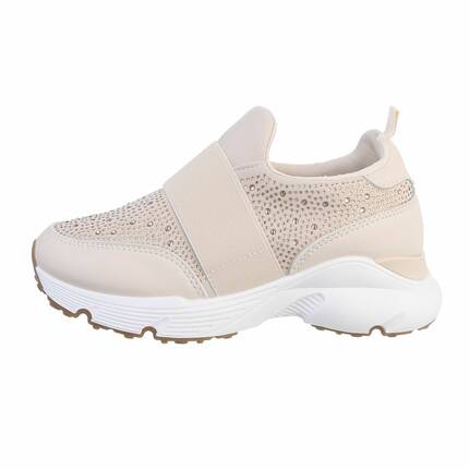 Damen Low-Sneakers - beige Gr. 40