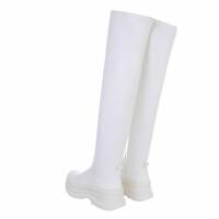 Damen Overknee-Stiefel - white