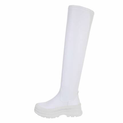 Damen Overknee-Stiefel - white Gr. 40