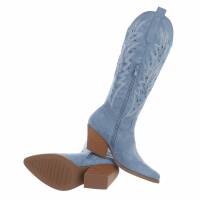 Damen Western- & Bikerboots - bluesuede