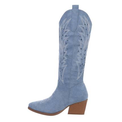 Damen Western- & Bikerboots - bluesuede Gr. 36