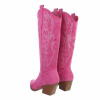 Damen Western- & Bikerboots - fushia