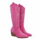 Damen Western- & Bikerboots - fushia