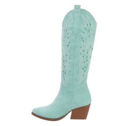 Damen Western- & Bikerboots - turquoise