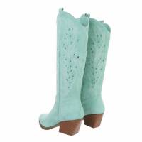 Damen Western- & Bikerboots - turquoise