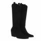 Damen Western- & Bikerboots - blacksuede