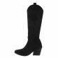 Damen Western- & Bikerboots - blacksuede Gr. 37