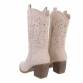 Damen Western- & Bikerboots - beigesuede