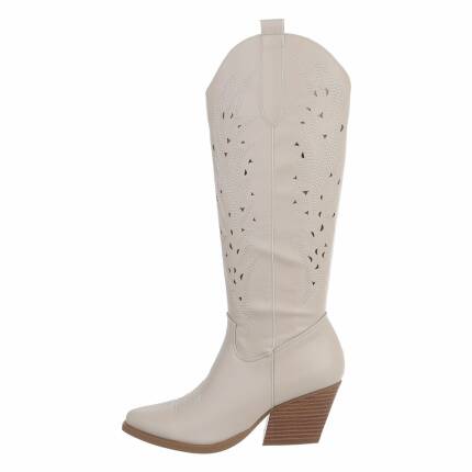 Damen Western- & Bikerboots - beige