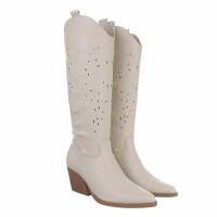 Damen Western- & Bikerboots - beige