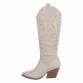 Damen Western- & Bikerboots - beige Gr. 38