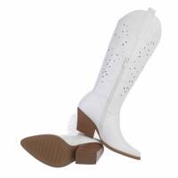 Damen Western- & Bikerboots - white