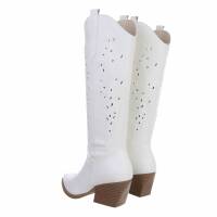 Damen Western- & Bikerboots - white