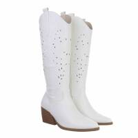 Damen Western- & Bikerboots - white