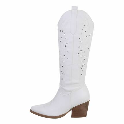 Damen Western- & Bikerboots - white Gr. 36