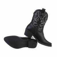 Damen Western- & Bikerboots - blackpu