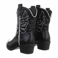 Damen Western- & Bikerboots - blackpu