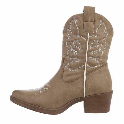 Damen Western- & Bikerboots - khakipu