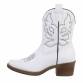 Damen Western- & Bikerboots - whitepu