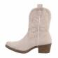 Damen Western- & Bikerboots - beigesuede