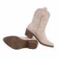 Damen Western- & Bikerboots - beigesuede