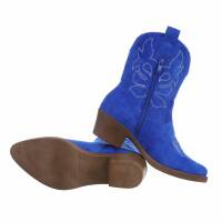 Damen Western- & Bikerboots - bluesuede