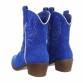 Damen Western- & Bikerboots - bluesuede