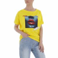 Damen T-Shirt von GLO STORY Gr. One Size - yellow