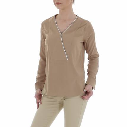 Damen Bluse von GLO STORY Gr. S/36 - beige