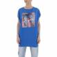 Damen T-Shirt von GLO STORY Gr. S/M - blue