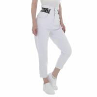 Damen High Waist Jeans von M.Sara - white