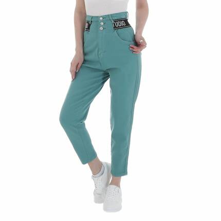 Damen High Waist Jeans von M.Sara Gr. M/38 - green