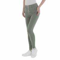 Damen High Waist Jeans von M.Sara - green