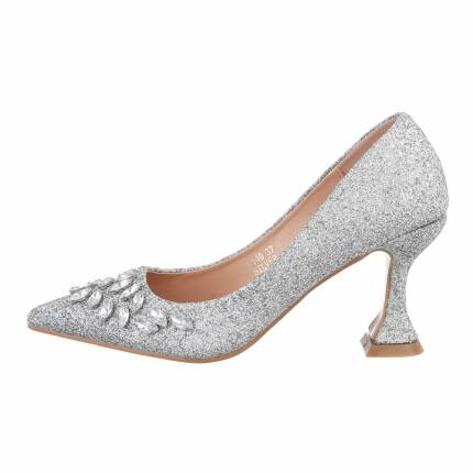 Damen Klassische Pumps - silver Gr. 36