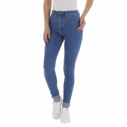 Damen High Waist Jeans von Laulia Gr. M/38 - blue