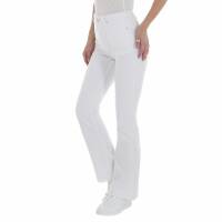 Damen Bootcut Jeans von Laulia - white