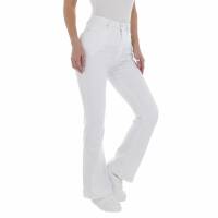 Damen Bootcut Jeans von Laulia - white