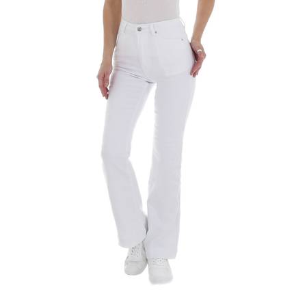 Damen Bootcut Jeans von Laulia Gr. XS/34 - white