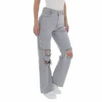 Damen High Waist Jeans von Laulia - LT.grey