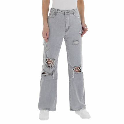 Damen High Waist Jeans von Laulia Gr. M/38 - LT.grey