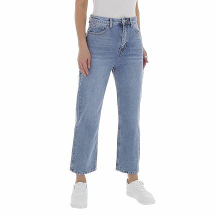 Damen Straight Leg Jeans von Laulia Gr. S/36 - blue