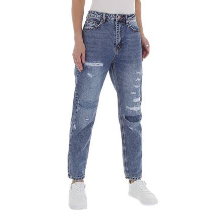 Damen High Waist Jeans von Laulia Gr. S/36 - blue