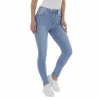 Damen High Waist Jeans von Laulia - blue