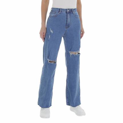 Damen High Waist Jeans von Laulia Gr. S/36 - blue