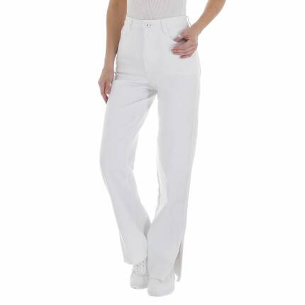 Damen High Waist Jeans von Laulia Gr. L/40 - white