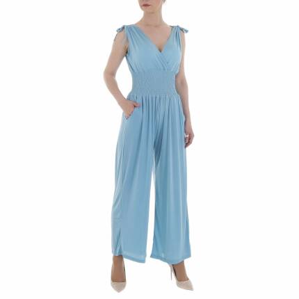 Damen Langer Jumpsuit von LEEZIO Gr. XL/XXL - blue