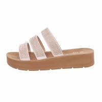 Damen Keilsandaletten - beige